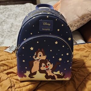 Loungefly Disney Backpack - Navy with Stars and Chipmunks